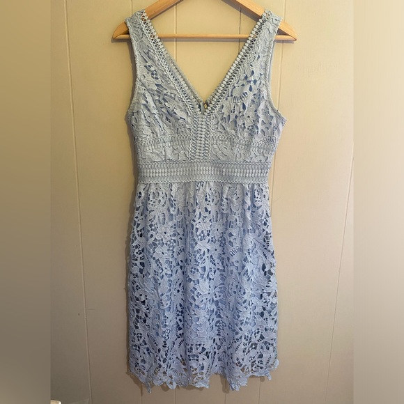SOLD Guess Baby Blue Crochet Dress - Picture 2 of 6